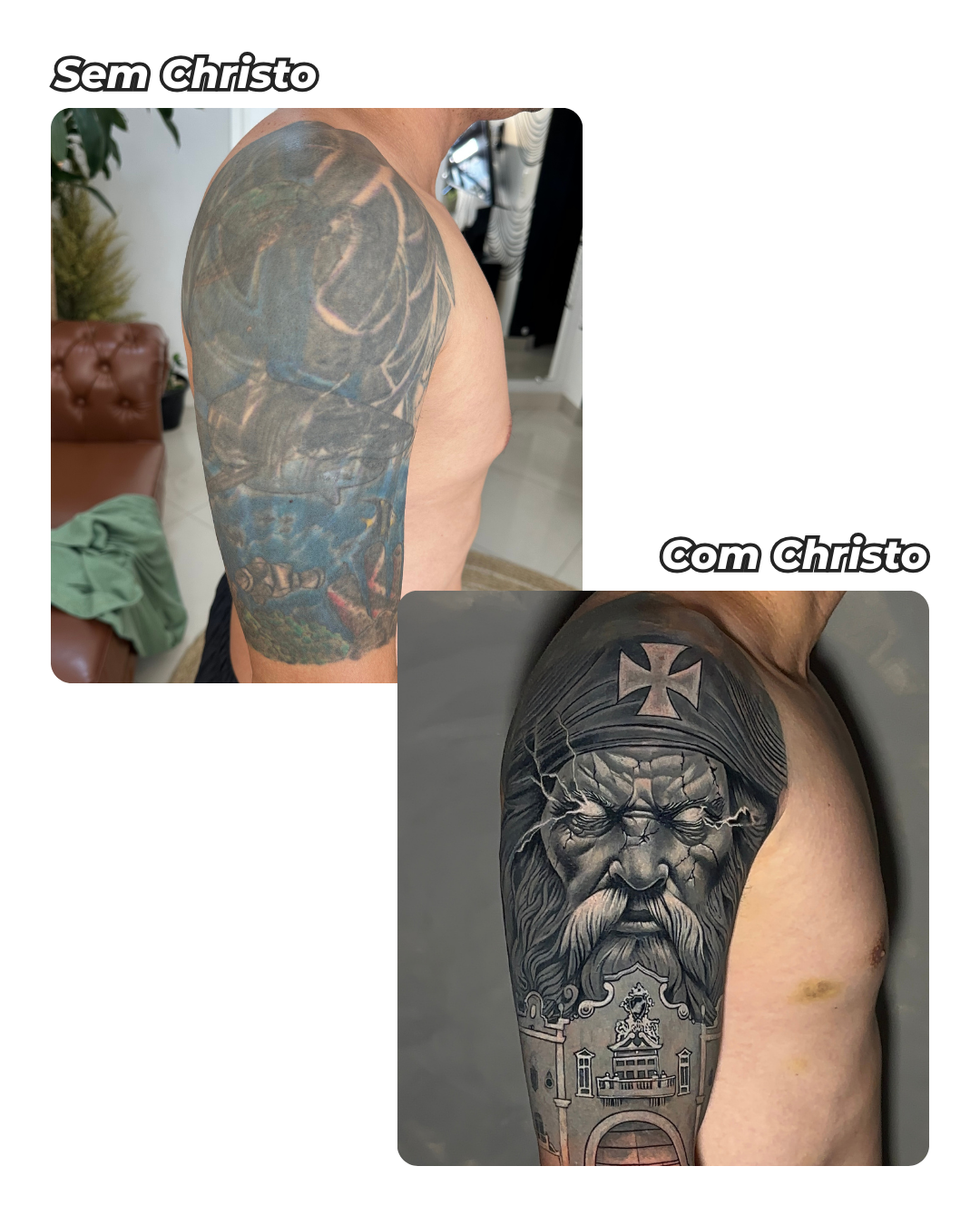 cobertura de tatuagem, cobertura de tatuagem masculina e feminina, cobrir tatuagem no braço, tatuagens cobrir cicatrizes, tatuagem cobertura, reformas de tattoo, Samara christo tattoo - 24